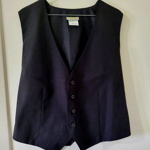 York Ladies Vneck lined Vest Black